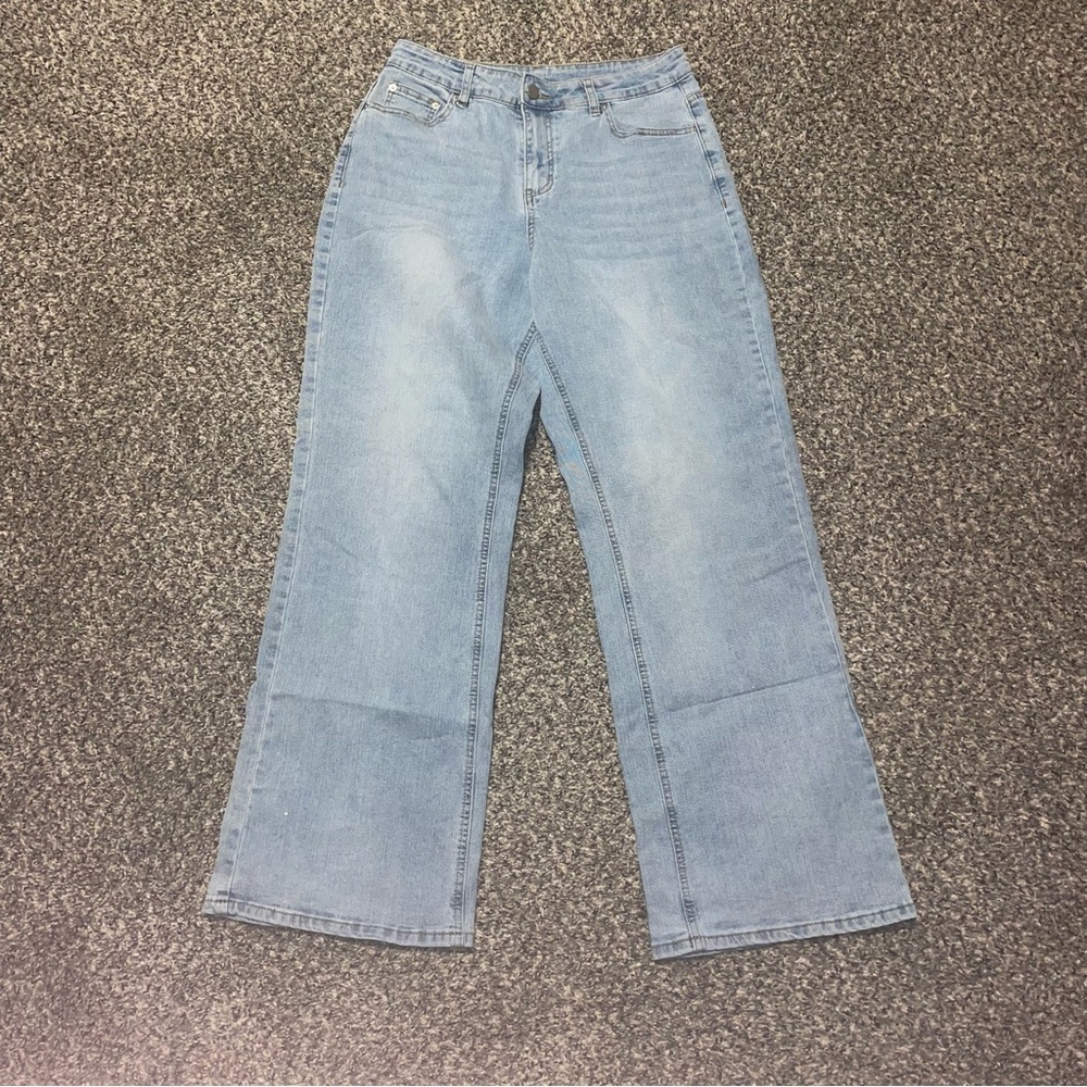 Light Blue Women's Wide Leg Jeans